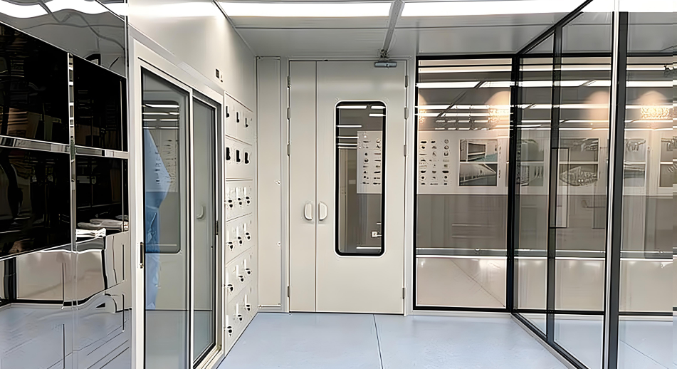 Precision cleanroom equipment setup